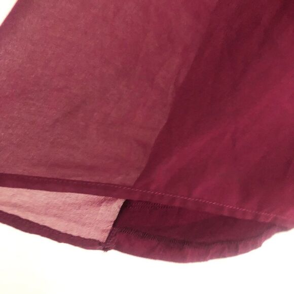 Design History pleaded front sleeveless dark cherry detail neck blouse size XL - Picture 5 of 7